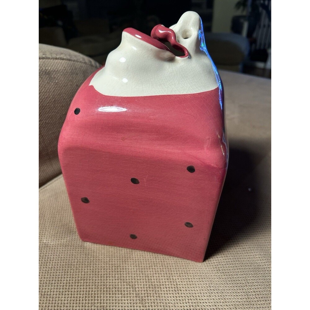 Vintage Ceramic Signed WANDA Smiling Face Tissue Box Cover 3D Face Sneeze 1980 - Picture 6 of 9